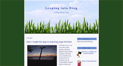 Desktop Screenshot of leapingintofrog.blogspot.com