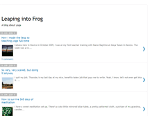 Tablet Screenshot of leapingintofrog.blogspot.com