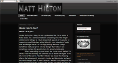 Desktop Screenshot of matthiltonbooks.blogspot.com