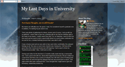 Desktop Screenshot of mylastdaysofuni.blogspot.com