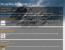 Tablet Screenshot of mylastdaysofuni.blogspot.com