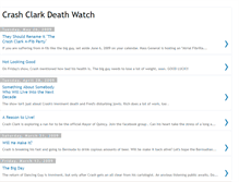 Tablet Screenshot of crashclarkdeathwatch.blogspot.com