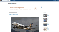 Desktop Screenshot of airbus-a380-pictures.blogspot.com