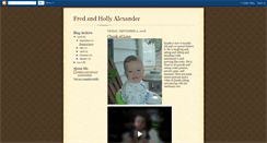 Desktop Screenshot of fredandhollyalexander.blogspot.com