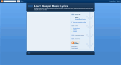 Desktop Screenshot of gospel-music-lyrics.blogspot.com
