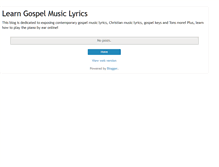 Tablet Screenshot of gospel-music-lyrics.blogspot.com