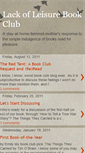 Mobile Screenshot of lackofleisurebookclub.blogspot.com