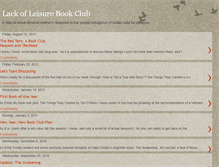 Tablet Screenshot of lackofleisurebookclub.blogspot.com