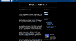 Desktop Screenshot of biopolarmuslimah.blogspot.com