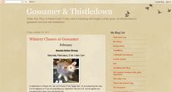 Desktop Screenshot of gossamer-thistledown.blogspot.com