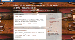 Desktop Screenshot of legalethicsandsocialmedia.blogspot.com