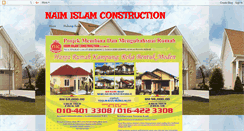 Desktop Screenshot of naimislamconstruction.blogspot.com