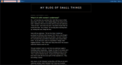 Desktop Screenshot of myblogofsmallthings.blogspot.com