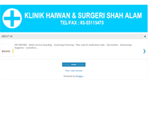 Tablet Screenshot of klinikhaiwanshahalam.blogspot.com