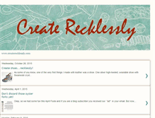 Tablet Screenshot of createrecklessly.blogspot.com