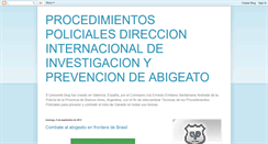 Desktop Screenshot of procedimientospolicialesabigeato.blogspot.com