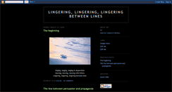 Desktop Screenshot of lingeringbetweenlines.blogspot.com