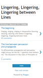 Mobile Screenshot of lingeringbetweenlines.blogspot.com