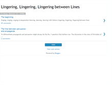 Tablet Screenshot of lingeringbetweenlines.blogspot.com