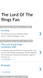 Mobile Screenshot of fanlordoftherings.blogspot.com
