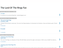 Tablet Screenshot of fanlordoftherings.blogspot.com