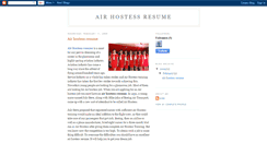 Desktop Screenshot of airhostessresume.blogspot.com