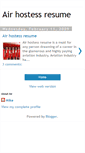 Mobile Screenshot of airhostessresume.blogspot.com