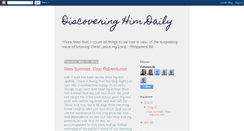 Desktop Screenshot of discoveringhimdailykk.blogspot.com