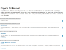 Tablet Screenshot of copperrestaurant.blogspot.com