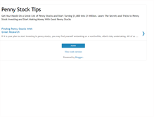 Tablet Screenshot of greatpennystocktips.blogspot.com