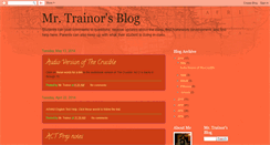 Desktop Screenshot of mrtrainor.blogspot.com