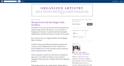 Desktop Screenshot of organizedartistry.blogspot.com