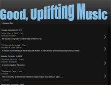 Tablet Screenshot of goodupliftingmusic.blogspot.com