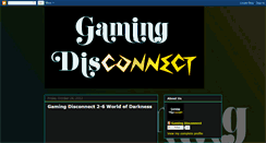 Desktop Screenshot of gamingdisconnect.blogspot.com