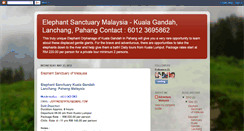 Desktop Screenshot of elephantsanctuarymalaysia.blogspot.com