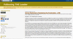 Desktop Screenshot of following--the--leader.blogspot.com