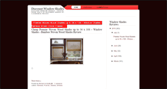 Desktop Screenshot of discountwindowshades.blogspot.com