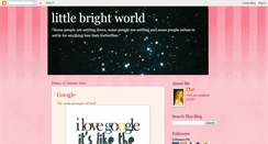 Desktop Screenshot of littlebrightworld.blogspot.com