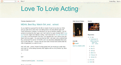 Desktop Screenshot of lovetoloveacting.blogspot.com