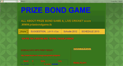 Desktop Screenshot of prizebondgame.blogspot.com