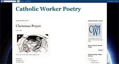 Desktop Screenshot of catholicworkerpoetry.blogspot.com