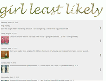 Tablet Screenshot of girl-least-likely.blogspot.com