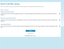 Tablet Screenshot of dontcallmejaney.blogspot.com
