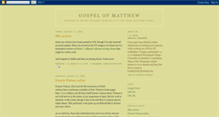 Desktop Screenshot of gospelofmatthew.blogspot.com
