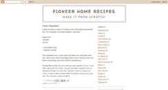 Desktop Screenshot of pioneerhomerecipes.blogspot.com