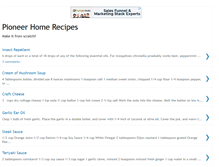 Tablet Screenshot of pioneerhomerecipes.blogspot.com