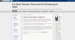 Desktop Screenshot of 23anddrowningindebt.blogspot.com