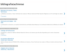 Tablet Screenshot of bibliografiatachirense.blogspot.com