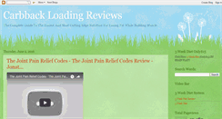 Desktop Screenshot of carbbackloadingreviewsonline.blogspot.com