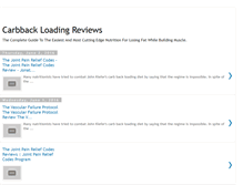 Tablet Screenshot of carbbackloadingreviewsonline.blogspot.com